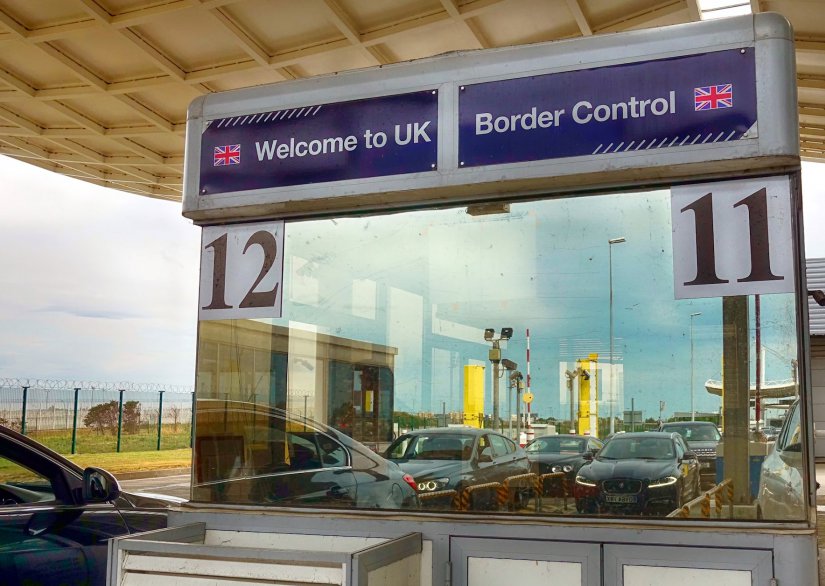 UK Border Control booth